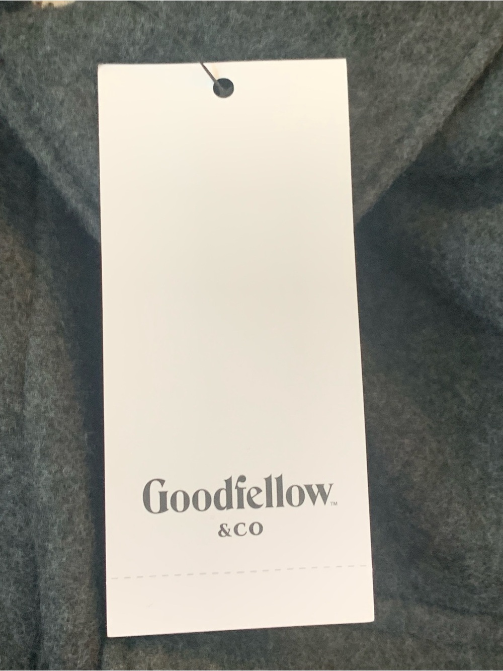 GOODFELLOW & CO Men’s Dark Charcoal Gray Soft Flannel Button Down Shirt Jacket - Picture 4 of 9